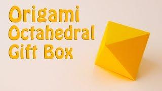 Origami Octahedron Decoration/Gift Box - How to Make an Octahedron Gift Box(8 Minutes)