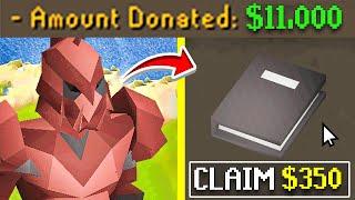 I've Claimed $11,000+ in Donator Books!  (NEW RSPS "Deflect") - HC Haunti #45