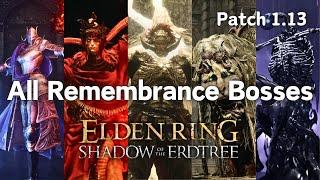 Elden Ring DLC - All Remembrance No Damage Boss Fights Patch 1.13