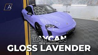 PORSCHE TAYCAN gets WRAPPED in GLOSS LAVENDER | Autowrap Manchester | #porsche #taycan #lavenderwrap