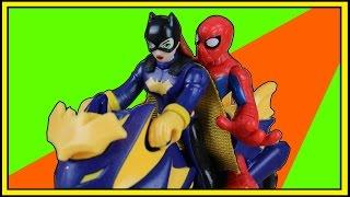 Imaginext Batgirl and Spiderman vs Penguin and his gang @ Oztoyreviews