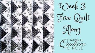 National Quilters Circle - Mystery Quilt Block Challenge - Week 3 - Free Pattern #quilting #nqc