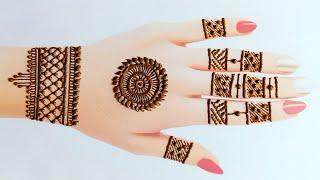 Easy Simple Arabic Mehndi Design | Gol Tikki Mehndi Design For Tricks | Mehndi Ka Design Simple