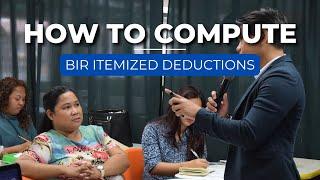 How to compute BIR Itemized Deductions 