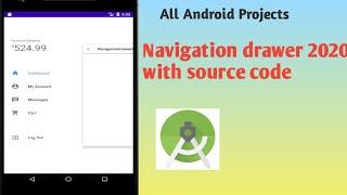 Modern Navigation Drawer 2020 || Android Studio || Source code