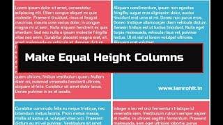 Make Equal Height Columns – jColumn jQuery Plugin - DEMO