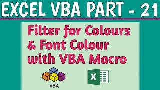 How to Filter for Colours with VBA Macro