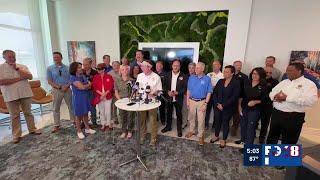 Gov. Jeff Landry discusses federal grants with local leaders after Hurricane Francine flooding