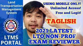 LTO EXAM REVIEWER as of july 2021 - TAGLISH | Non Prof | FREE | using mobile only!