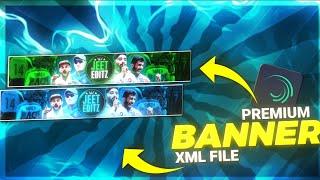 YouTube Banner In Alight Motion Preset | XML File| Jeet Cricket Editz