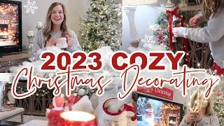 2023 COZY CHRISTMAS DECORATE | RUSTIC GLAM CHRISTMAS | CHRISTMAS DECOR PART 3 | Lauren Yarbrough