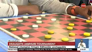 Kenya  draughts champion  Crispin Odhiambo  won  draughts competition at  Mbotela