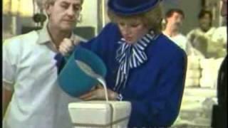 Princess Diana visits Royal Doulton factory