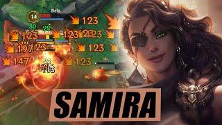 WILD RIFT SAMIRA GAMEPLAY | NEW OP CHAMPION (BUILD & RUNES)