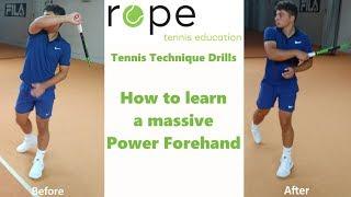 Tennis Forehand Technique - How to learn a massive Power Forehand