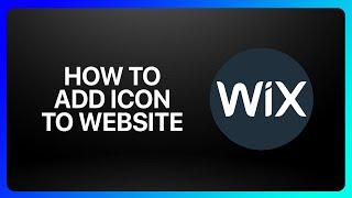 How To Add Icon To Wix Website Tutorial