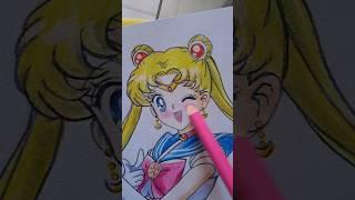 Dibujando a Sailor Moon #sailormoon #sailorscouts #anime #serena