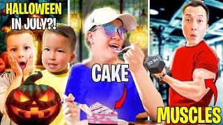 Halloween in JULY?!  Birthday Feast &  Gym Gains!  Back-to-School Haul