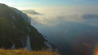 Beautiful Jurassic Coast sea mist time lapse