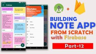 Android Note Taking App Tutorial With Firebase | Part - 12 |  Update Note