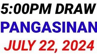 STL - PANGASINAN July 22, 2024 2ND DRAW RESULT