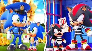 SONIC Police Family vs SHADOW Prisoner Family!! Poor Baby Shadow!!? | Sonic The Hedgehog 3 Animation