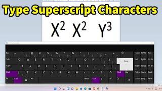 How To Type Superscript Characters in MS Word & MS Excel  - Windows 11 or Windows 10 ( 2024 )