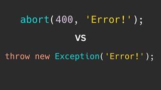 Laravel Service Error: Abort or Throw Exceptions?