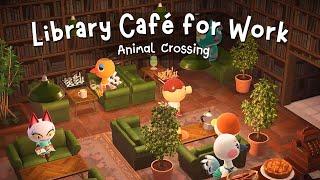 Library Café for Work  Book, Coffee & Animal Crossing + Happy Jazz Playlist | Study / work aid