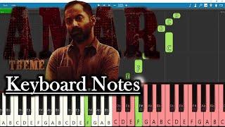 Amar Theme Keyboard Notes (piano cover) | Anirudh | Kamal Haasan | Fahadh Faasil | Vikram