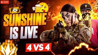 FREE FIRE LIVE WITH SUNSHINE AND 1 VS 4 GUILD TEST #classyff #fflive #nonstopgaming #girlgamer