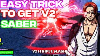 FASTEST & EASIEST WAY TO GET SABER V2 + SHOWCASE in Blox Fruits | How to Get SABER V2