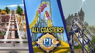 EPIC UNIVERSE - ALL ROLLER COASTERS (Visualizations) - New Universal Studios Theme Park