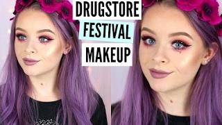 100% DRUGSTORE FESTIVAL MAKEUP - GLITTER TEARS | sophdoesnails