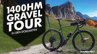 GRAVEL TOUR IN THE DOLOMITES WITH 1400 METERS OF ALTITUDE | OPEN WI.DE | ROADBIKE PARTY