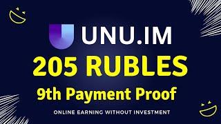 Payeer Ruble Earning Website | unu.im payment proof | Online Earning Without Investment