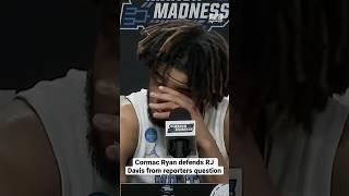 UNC Cormac Ryan defends his teammate after loss to Alabama #shorts