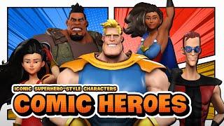 Stylized 3D Characters for Comic Heroes | Character Creator