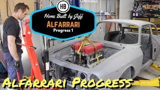 The Alfarrari, Ferrari engined Alfa 105 build progress 1