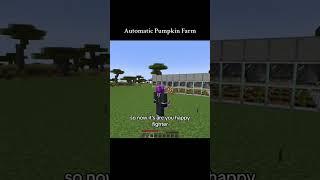 Automatic Pumpkin Farm  #minecraft #gaming