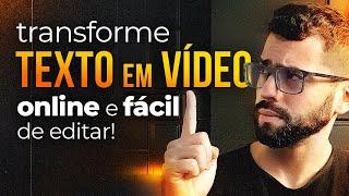 Como transformar TEXTOS em VÍDEOS INCRÍVEIS! Editor online e fácil de mexer!