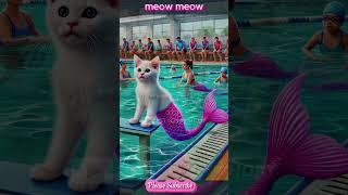 Adorable Mermaid Kitten's Tough Day  #CatLover #AI #MermaidKitten #Kitten #Meow