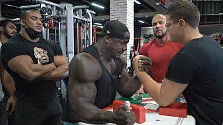 SCHOOLBOY VS Whole Gym in Dubai | Arm Wrestling