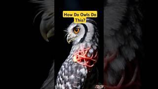 How Owls Rotate Their Heads 270° Without Injury?  | Must-Know Owl Facts! #short #FactoFightUSA