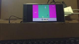 razer phone atari 2600 galaga river raid clone gameplay with attached keyboard