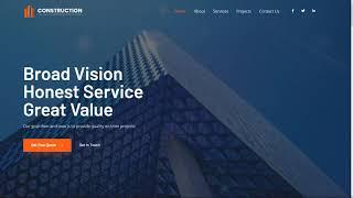 Website template Demo - Construction Company