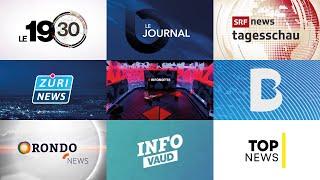 Swiss TV News Intros 2022 / Openings Compilation (HD)