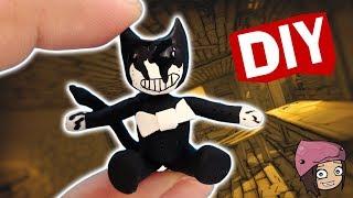 How to Make Miniature Bendy and the Ink Machine Plushie Polymer Clay Tutorial batim DIY
