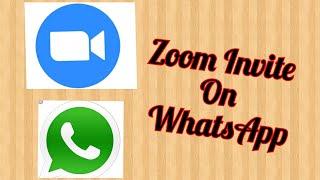 How to send Zoom invite on Whatsapp!