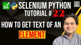 Selenium Python Tutorial #22 - How to Get Text of an Element in Selenium